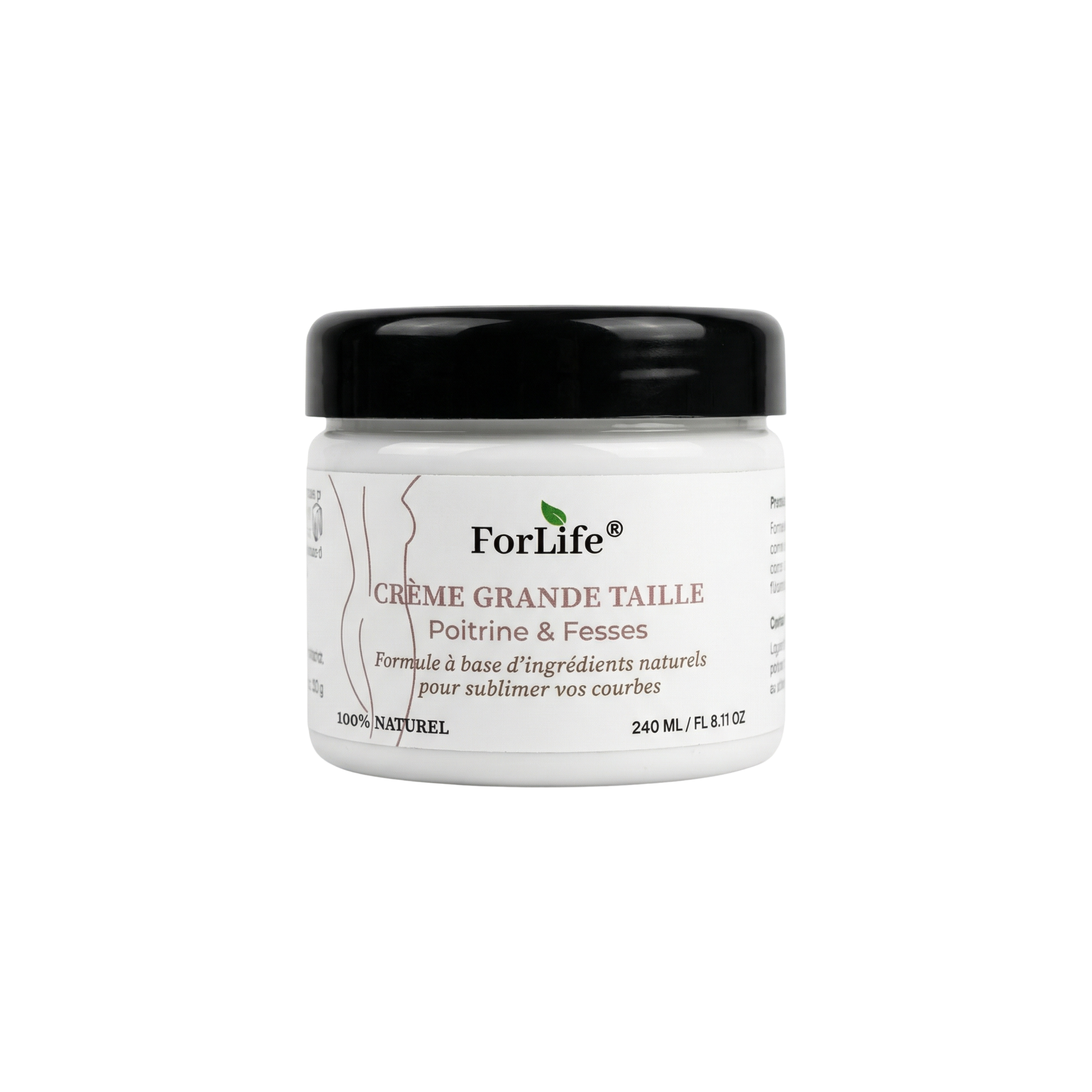CRÈME GRANDE TAILLE 240 ML – Poitrine & Fesses